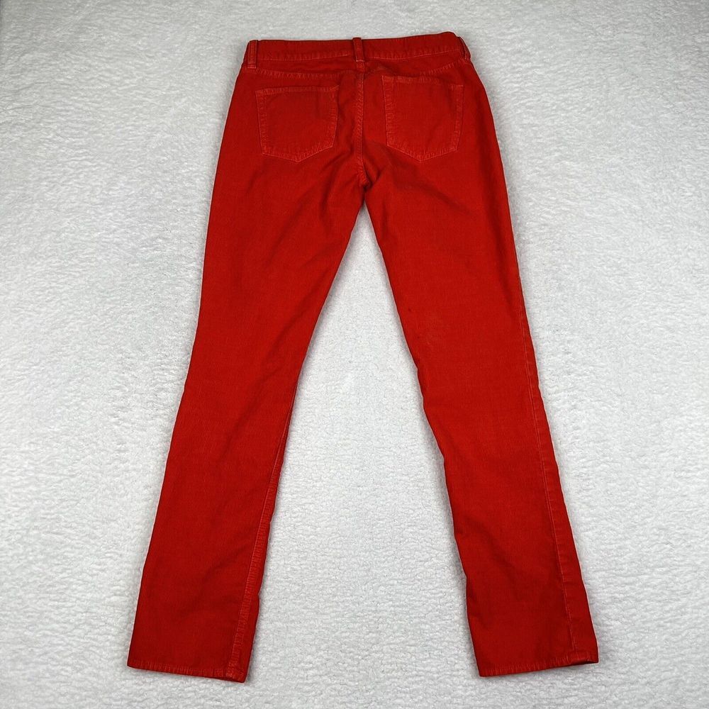 J Crew Pants Womens 25S Red Corduroy Skinny Leg Matchstick City Fit Cotton - Picture 4 of 12
